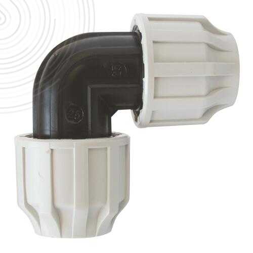 Raccord plastique coudé égal pour tube PE Ø25 mm