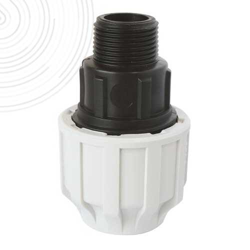Raccord plastique droit pour tube PE Ø25 mm - Mâle 1