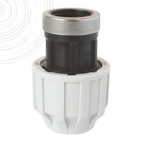 Raccord plastique droit pour tube PE Ø25 mm - Femelle 3/4