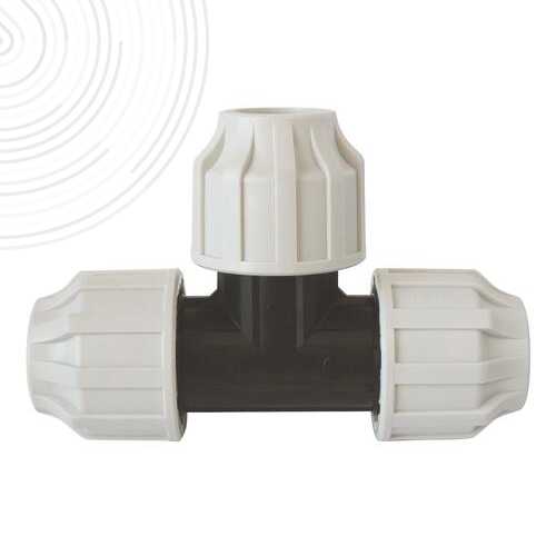Raccord plastique Té égal pour tube PE Ø25 mm