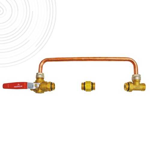 By-pass EZ 120 tube cuivre pour station de traitement d'eau double filtre MM3/4