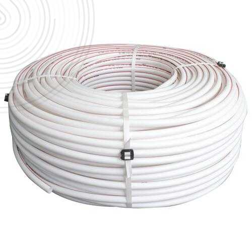 Tube PER-B - Nu Ø10x12 mm - Couronne 240m - Blanc liseré rouge - NF et QB