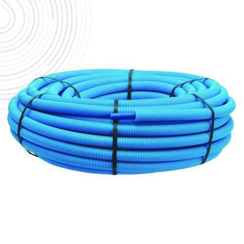 Tube PER-B - Pré-gainé Ø13/16 mm - Couronne 100m - Bleu - NF