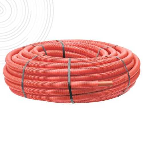Tube PER-A - Pré-gainé Ø10/12 mm - Couronne 100m - Rouge - NF