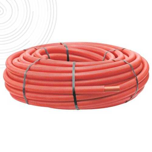 Tube PER-A - Pré-gainé Ø10/12 mm - Couronne 100m - Rouge - NF