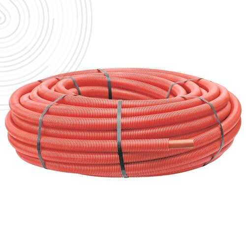 Tube PER-B - Pré-gainé Ø10/12 mm - Couronne 100m - Rouge - NF