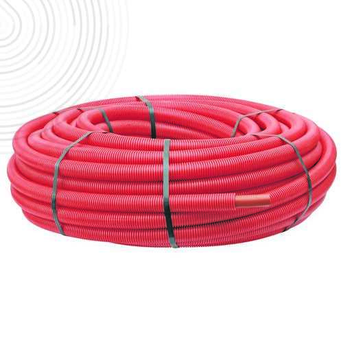 Tube PER-B - Pré-gainé Ø13/16 mm - Couronne 100m - Rouge - NF