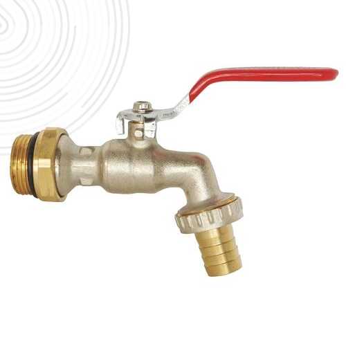 Robinet de puisage orientable à sphère - Poignée plate - Mâle 3/4" - Sortie 3/4