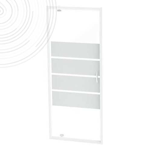 Façade pivotante ERIS 2 - Pour Bac 90 cm - Porte pivotante - Profilés Blancs