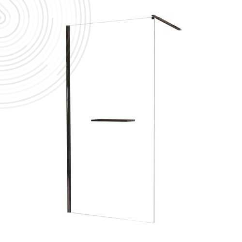 Ecran de douche fixe profilé noir Versus 100cm - ELMER