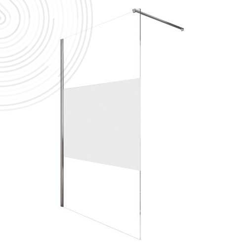 Ecran de douche fixe profilé chromé Frostee 120cm - ELMER