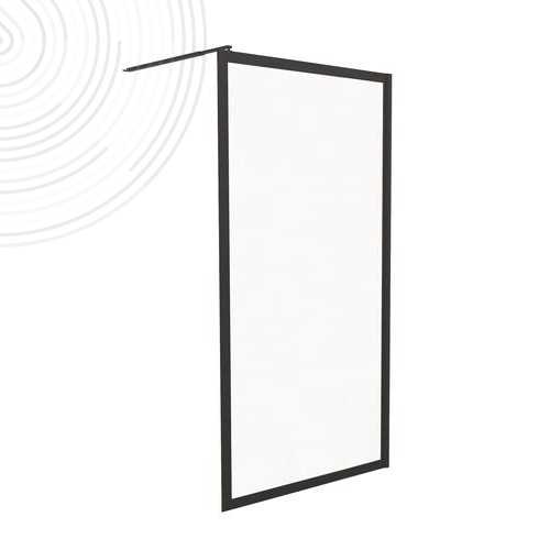 Paroi Italienne QUADREO - Larg 90cm - Verre Transparent - Pourtour Noir