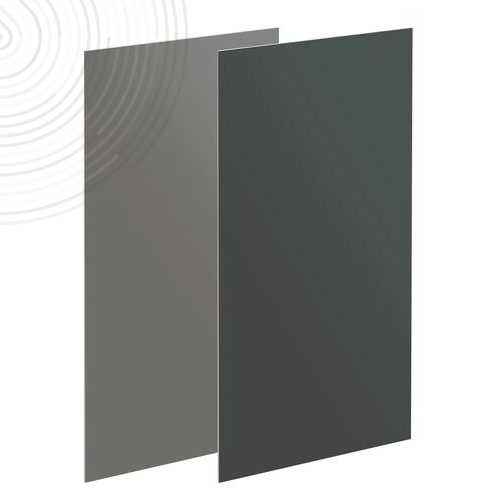 Panneau mural - Larg 1,20 m Haut 2,55 m - Bi-color Gris Métallisé et Anthracite