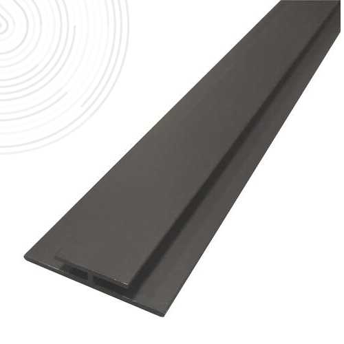 Profilé jonction panneaux muraux - Hauteur 2,55 m - Finition noir mat