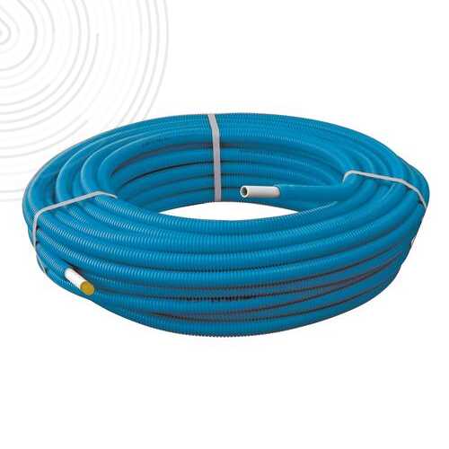 Tube multicouche - Pré-gainé simple Ø16x2mm - Couronne 100m - Bleu - ACS - NF