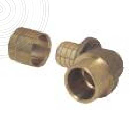 Raccord à glissement PER Ø12 et coude à souder sur tube cuivre Ø12