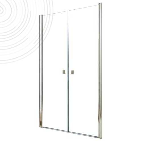 Portes de douche battantes SELYNA - Pour Bac 90 cm - Verre Transparent