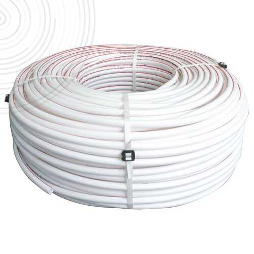 Tube PER-A - BAO - Nu Ø10/12 mm - Couronne 240m - Blanc liseret rouge - NF