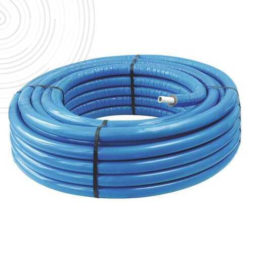 Tube multicouche Ø32 isolé bleu en couronne 25m - Isolant 8mm - ACS - NF