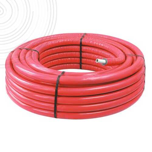 Tube multicouche Ø25 isole rouge en couronne 50m - FIXOMULTIX