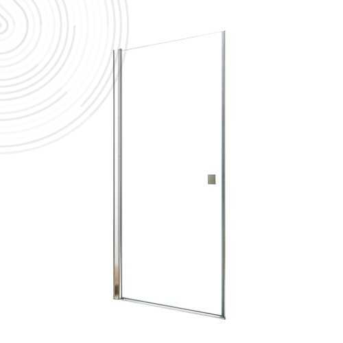 Paroi de douche, longueur 90 cm, porte pivotante verre transparent Selyna