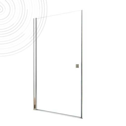 Paroi de douche, longueur 120 cm, porte pivotante verre transparent Selyna