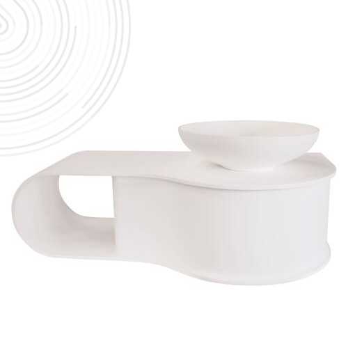 Plan à suspendre + vasque à poser CAFE CREME - 100cm - Solid Surface blanc mat