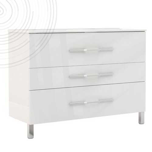 Meuble à poser NANNING - Largeur 120cm - Blanc laqué