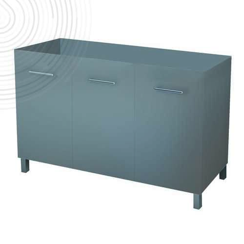 Caisson complet à poser NEW YORK - Largeur 120cm - Anthracite mat - 2 portes