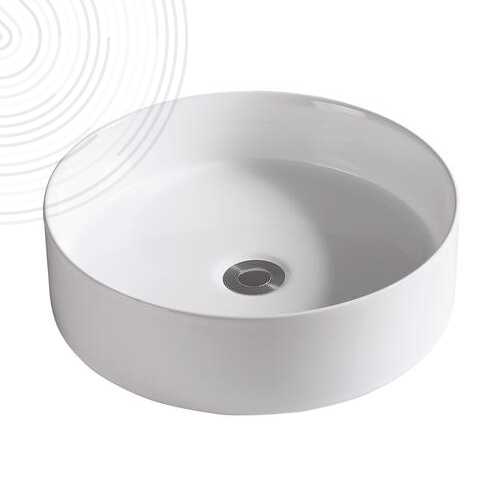 Vasque ronde à poser -Ø39,5cm x Prof. 11,5cm - Céramique blanche