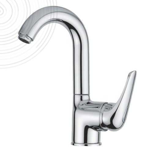 Mitigeur de lavabo bec haut Access - Chromé - Bec orientable anticalcaire - ROLF