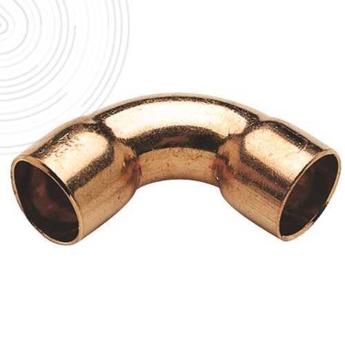 Coude cuivre 90° grand rayon double Femelle Ø42 - 2ACU