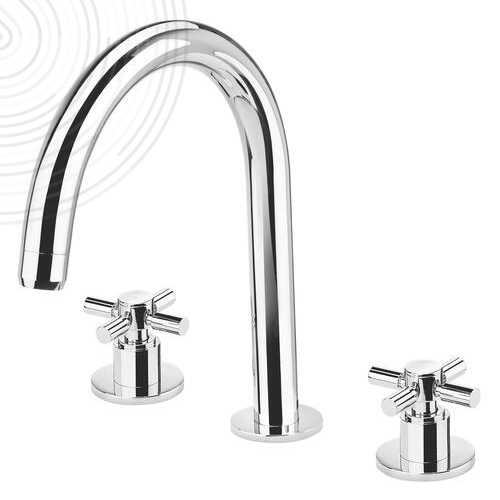 Mélangeur lavabo 3 trous Star'O - Bec haut et orientable - ROLF