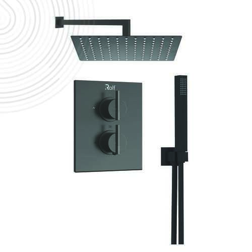 Pack douche thermostatique à encastrer ROLF Inside FACT'ORY noir - ROLF