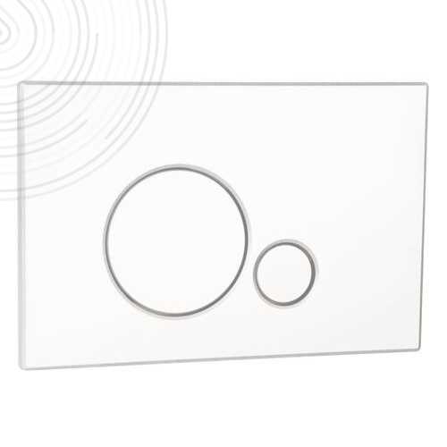 Plaque de commande pour bati-support - Blanc - 3/6 L à 2 boutons poussoirs