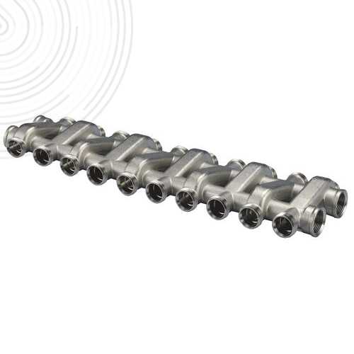 Collecteur coplanaire pour 10 radiateurs - Femelle 1" - Raccordement 3/4ek