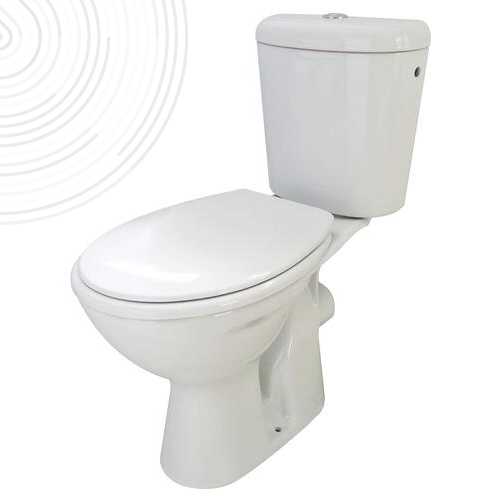 Pack WC au sol standard normé NF - Double commande 3/6 litres -Abattant double