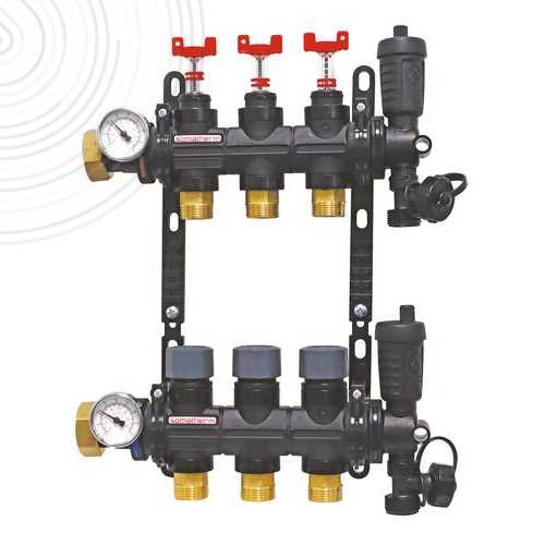 Ensemble de 2 collecteurs pour PCBT - Matériau de synthèse - 3 départs