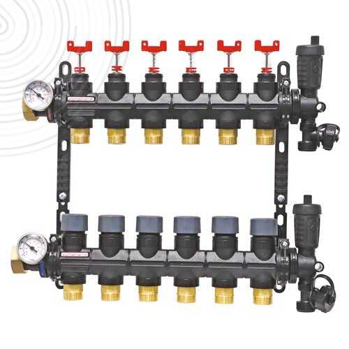 Ensemble de 2 collecteurs pour PCBT - Matériau de synthèse - 6 départs