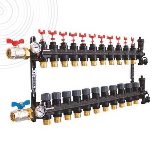 Ensemble complet de 2 collecteurs en matériau de synthèse pour PCBT - 11 départs