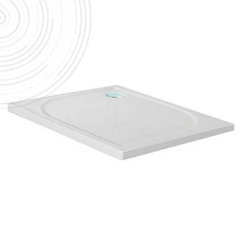 Receveur de douche carré extra-plat en béton de synthèse - 90 x 90 cm - Elmer