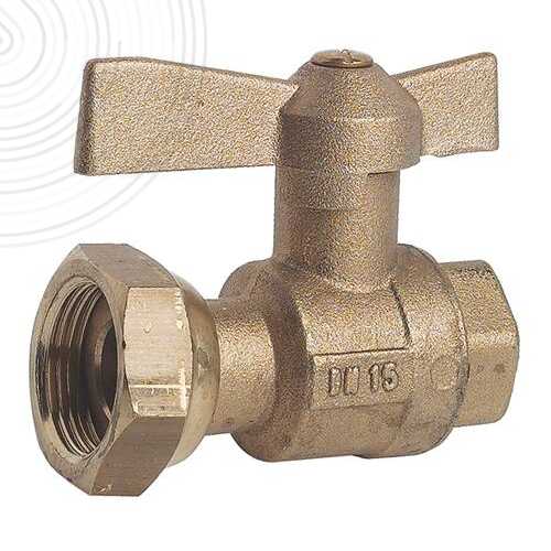 Robinet d'arrêt pour compteur Femelle 3/4" Ecrou tournant 3/4" Manette papillon