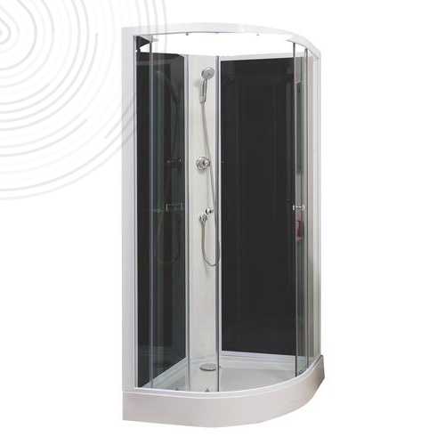 Cabine de douche TAYA - 80cm - 1/4 de cercle - 2 portes coulissantes - ELMER