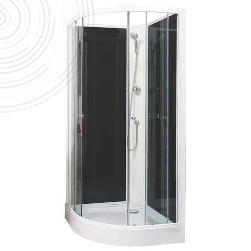 Cabine de douche TAYA - 90cm - 1/4 de cercle - 2 portes coulissantes - ELMER