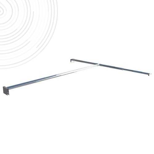 Barre de retour murale fixation écran de douche - Long 90 cm recoupable - Chromé