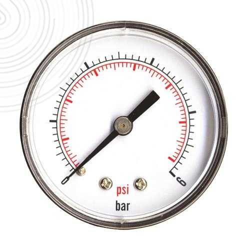 Manomètre sec raccordement laiton axial M1/4" - Mesure 0 -10 bars - Ø63mm