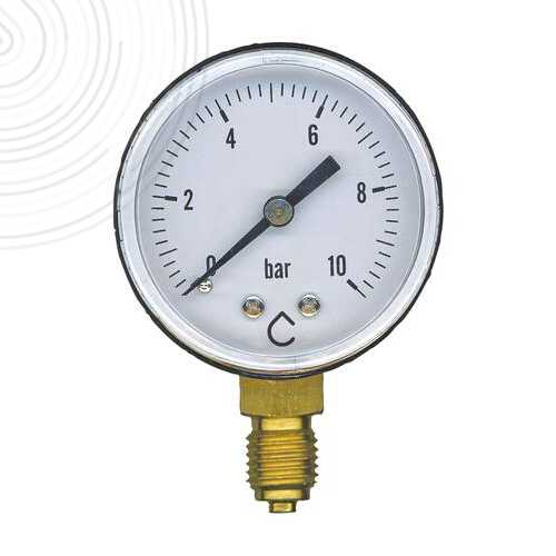 Manomètre sec raccordement radial M1/4" - Mesure 0-10 bars - Ø50mm - Boitier ABS