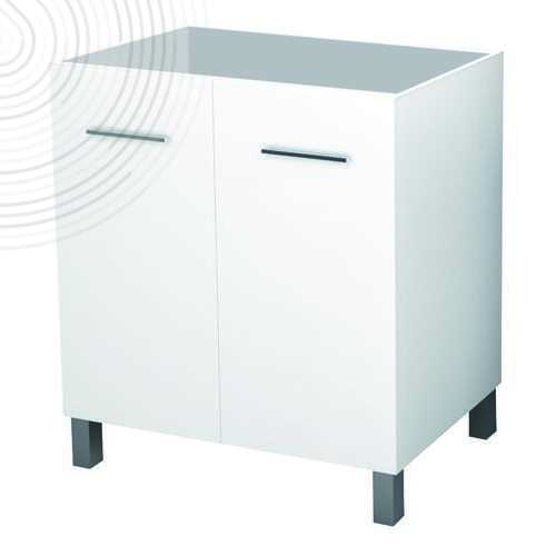Caisson complet à poser NEW YORK - Largeur 70cm - Blanc brillant - 2 portes