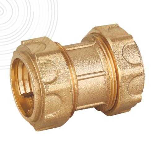 Raccord laiton manchon égal Serrage Extérieur pour tube PE Ø25 mm