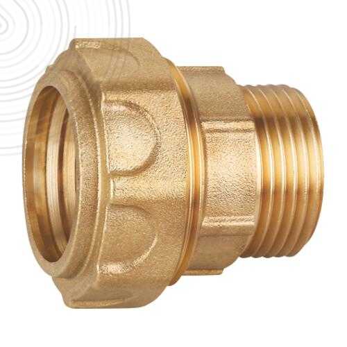 Raccord laiton droit Serrage Extérieur pour tube PE Ø20 mm - Mâle 1/2